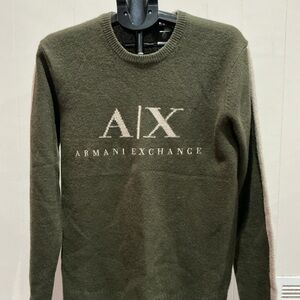 Armani Exchange Men's Olive Crewneck Sweater